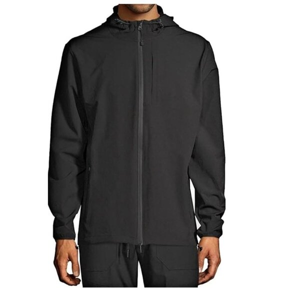 Swiss Tech Full Zip Light Weight Hooded Black Jacket - Picture 1 of 9